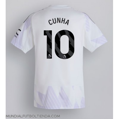 Camiseta Manchester United Matheus Cunha #10 Segunda Equipación Replica 2025-26 mangas cortas Camiseta Manchester United Matheus Cunha #10 Segunda Equipación Replica 2025-26 mangas cortas
